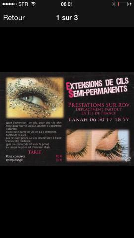 Pose d extensions de cils