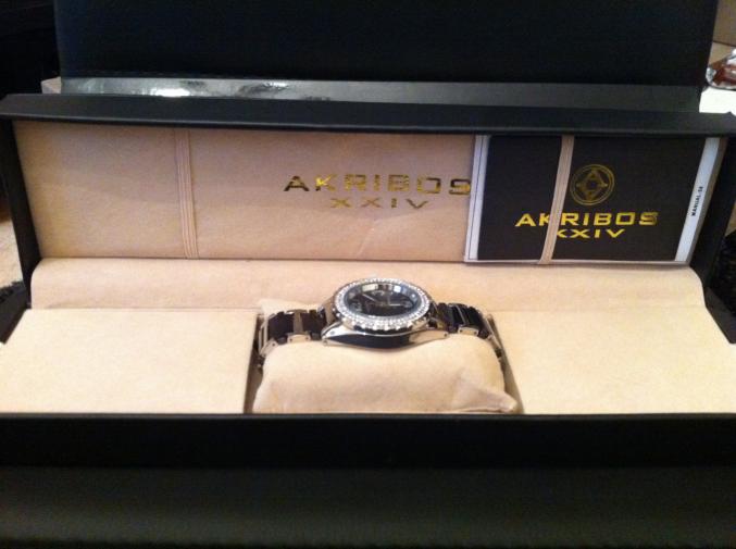 Montre femme neuve akribos ak514bk crystal ceramic neuve