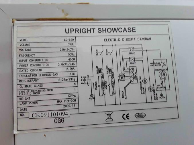 Armoire réfrigérée 1 porte vitrée
