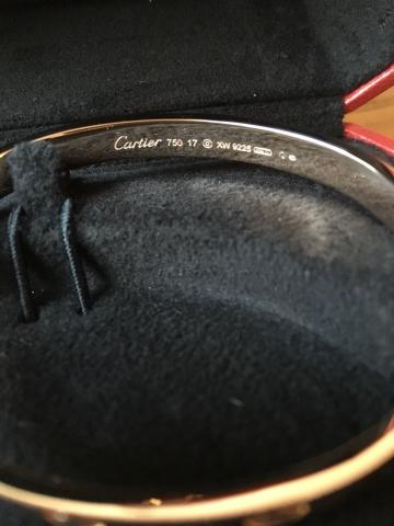 Cartier bracelet Love Or Rose + certificat