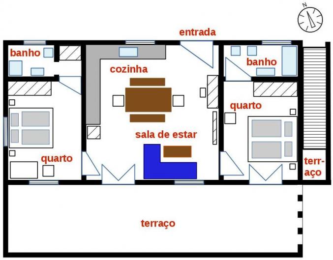 Maisonnette de campagne avec vue sur mer à louer - Serra de Tavira, Algarve, Portugal
