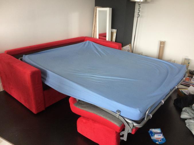 Canapé Rapido micro fibre rouge