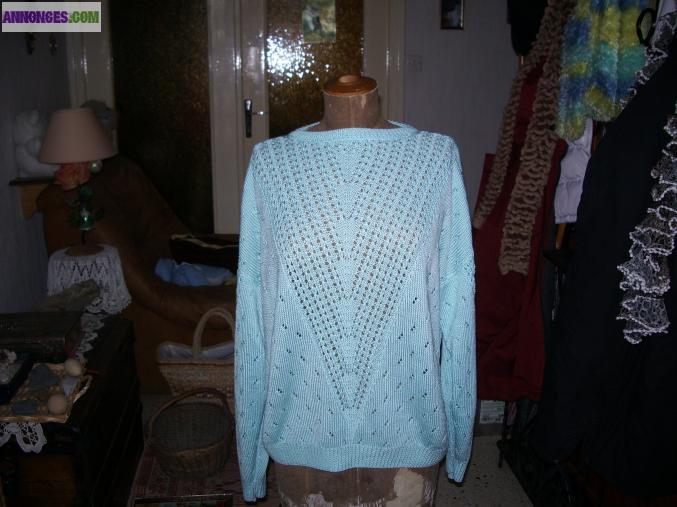 Pull manches longues ajouré