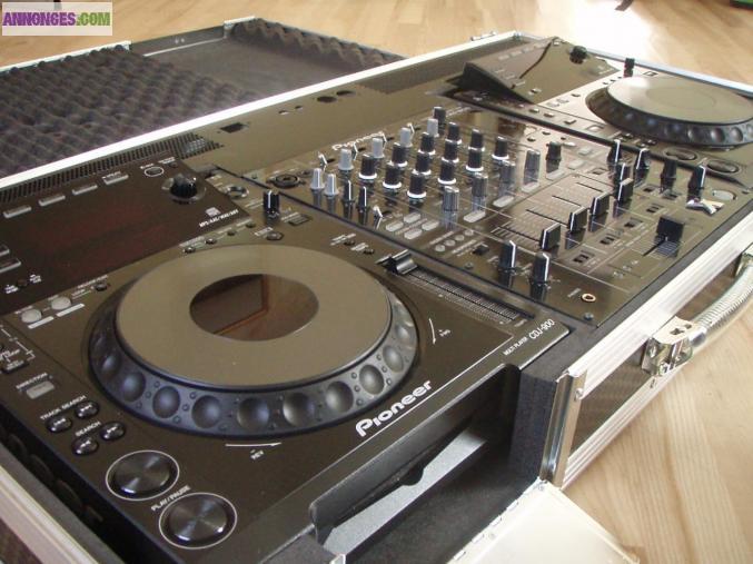 Pioneer CDJ 900 & 2x DJM 800 & Flight Case professionnel DJ SET Mixer joueurs