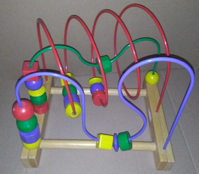 Circuit de motricité boulier en bois et métal