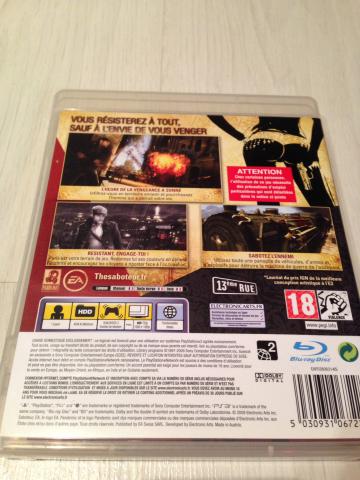 Jeu ps3 "the saboteur"