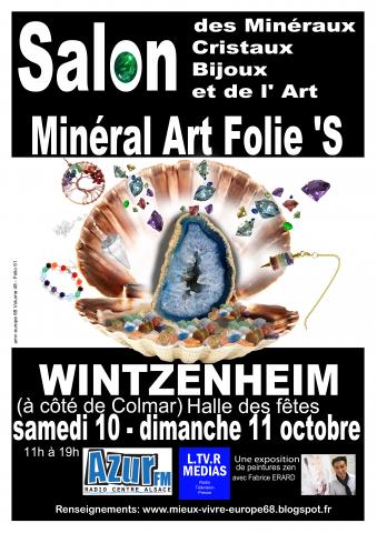 Salon des minéraux bijoux et de l'art minéral art folie's