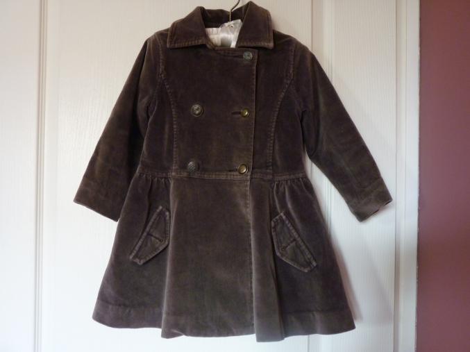 Manteau violet velours Lili Gaufrette Fille 4 ans TBE