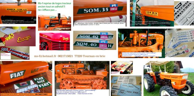 Marquage adhesif decalco pour vieux tracteur agricole