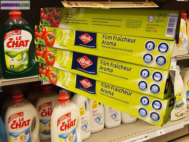 Palettes produits consommation courante