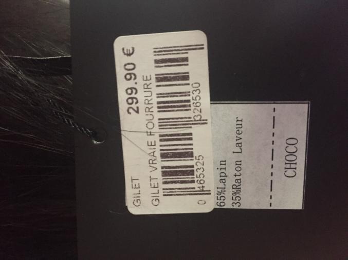 Gilet fourrure type poncho