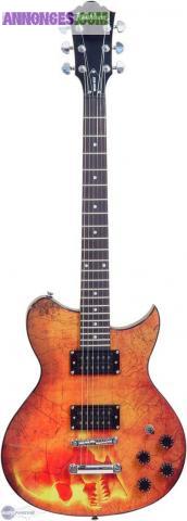 Washburn Idol Solar Skull Graphic Electric Guitar - série limitée