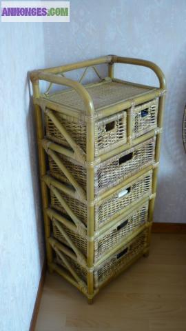 CHIFFONIER EN ROTIN