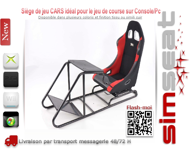 SIEGE DE JEU SIMULATION RACING POUR CONSOLE ET PC