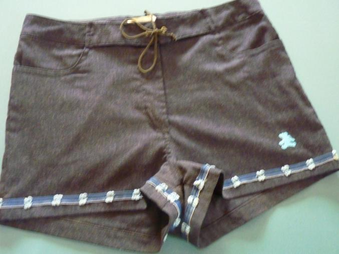 Short Lulu castagnette femme S 36 bleu TBE