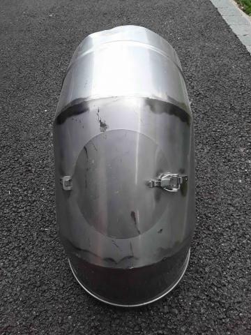 Coude inox 250mm avec trappe de visite