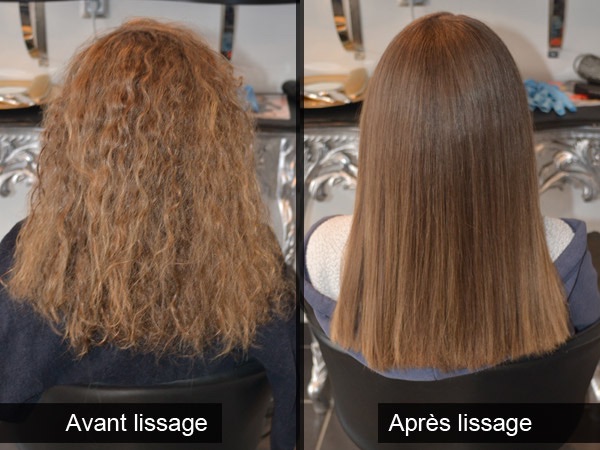 Defrisage cheveux.