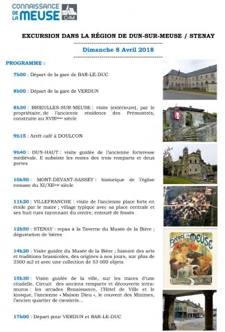 Excursion dans la région de Dun-sur-Meuse / Stenay