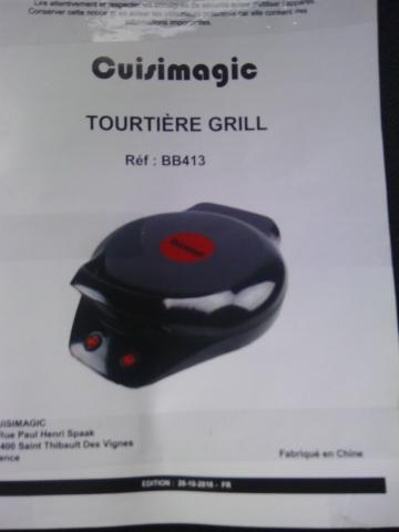 Tourtière grill