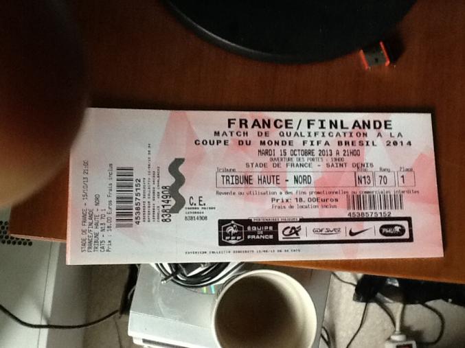 France/Finlande 12 euros