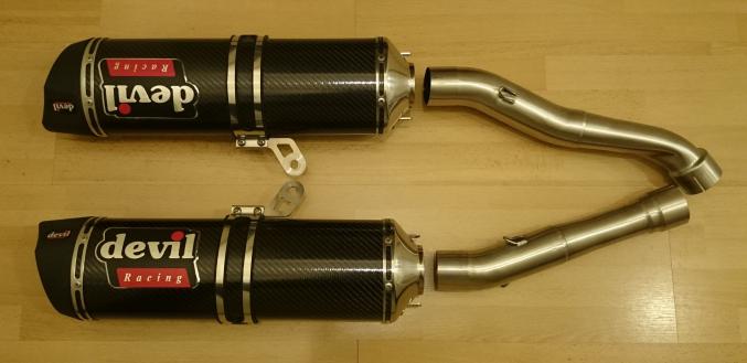 Pots échappement GSXR (Silencieux Devil Carbone)