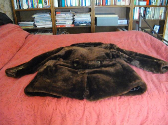 Manteau fourrure naturelle mouton doré