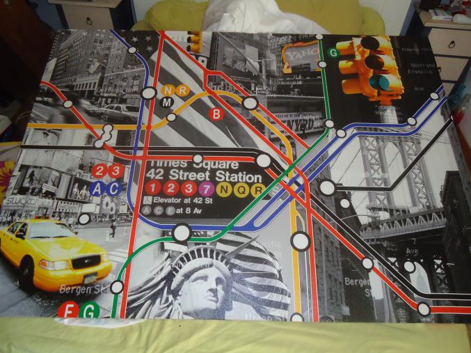 Vend grand tableau new york