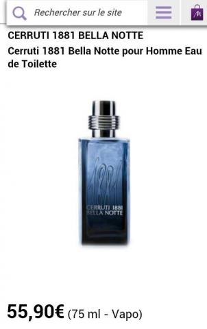Parfum Cerruti 1881 Bella Notte
