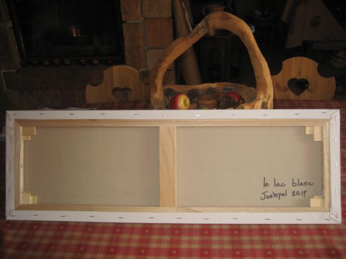 PEINTURE A L'HUILE sur toile le lac blanc signée Joakyel
