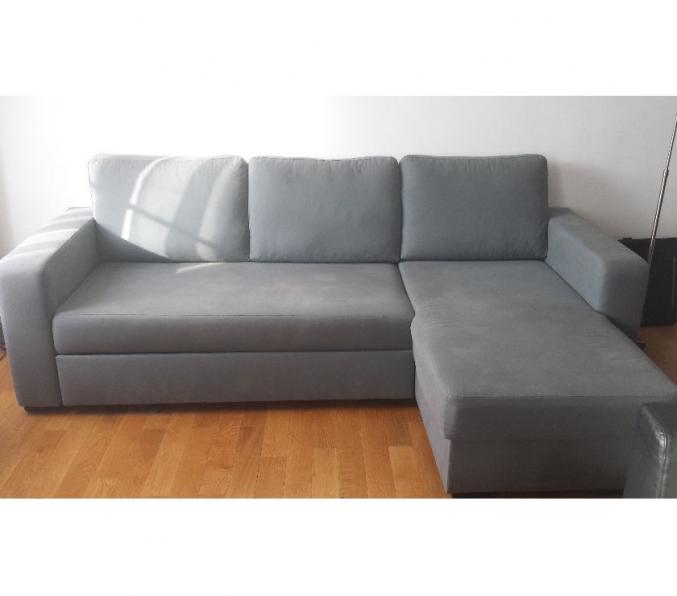 CANAPE GRIS REVERSIBLE (AVEC COFFRE°