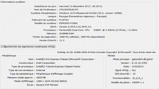 FUJITSU Esprimo P2560