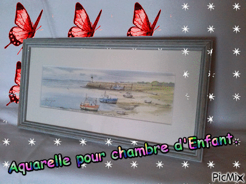 Très belle aquarelle pour chambre de bébé.