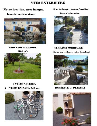 MARAIS POITEVIN, gîte bord rivière , pêche sur place: barque, vélos, wifi, cheminée