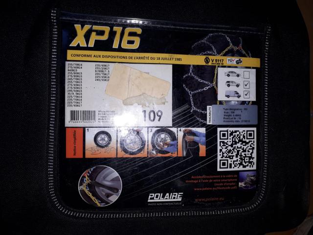 2 Chaînes neige Polaire XP16 106