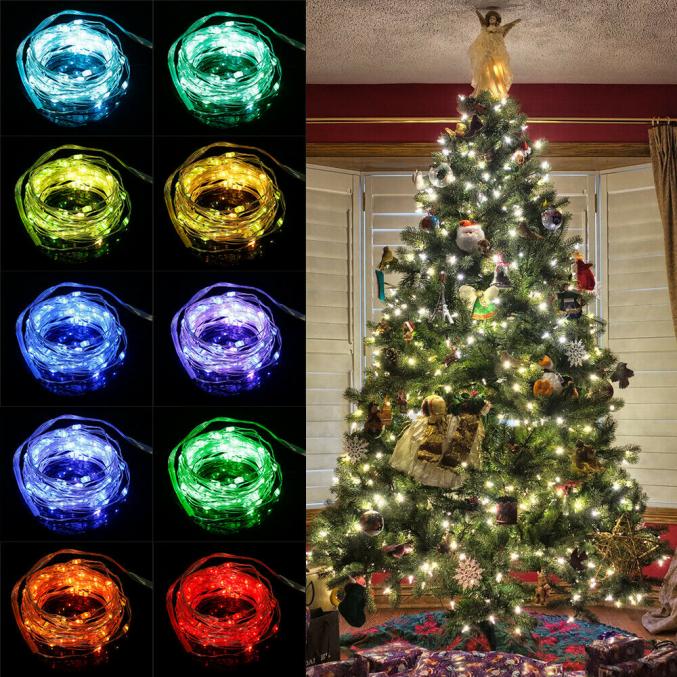 Décoration Sapin de Noël Guirlande Lumineuse Boule