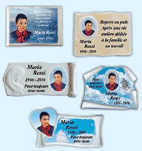 Médaillon Funéraire Photocéramique