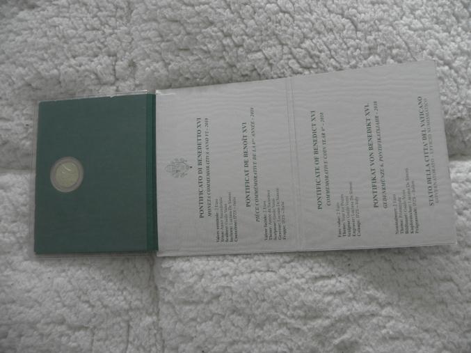 2 EUROS COMMEMORATIVES VATICAN 2010