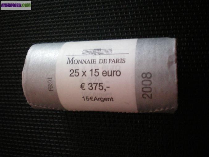 Rouleaux 25x15 euros 25x10 euros