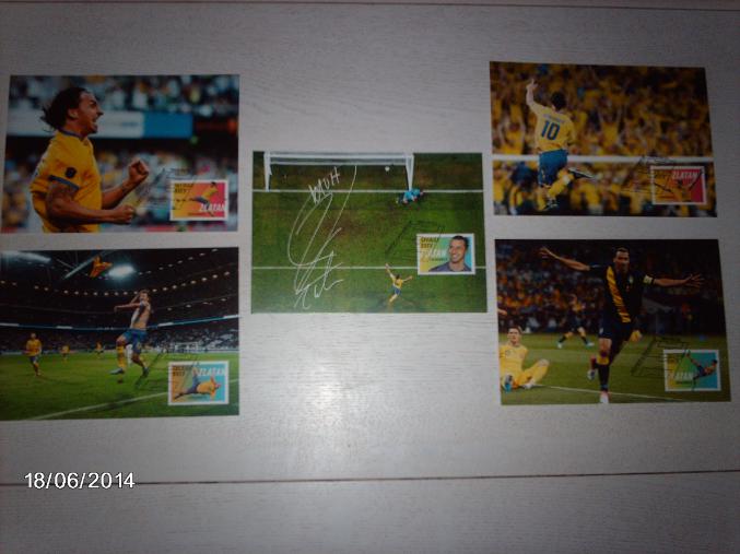 Vends lot de 5 cartes postales neuves sous blister de zlatan