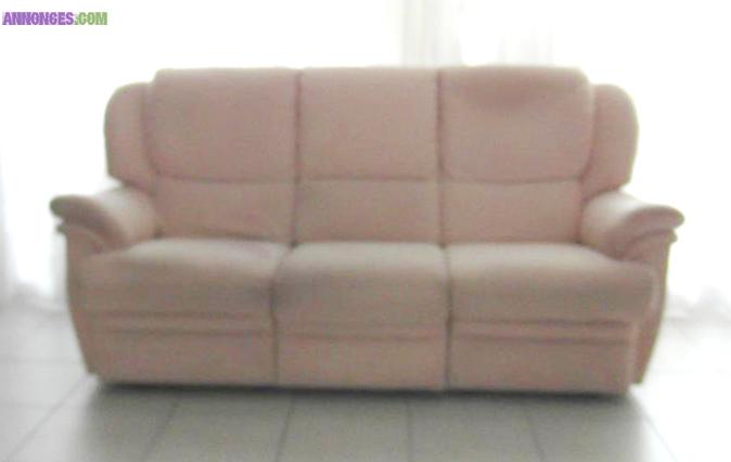 CANAPE 3 PLACES EN ALCANTARA BEIGE