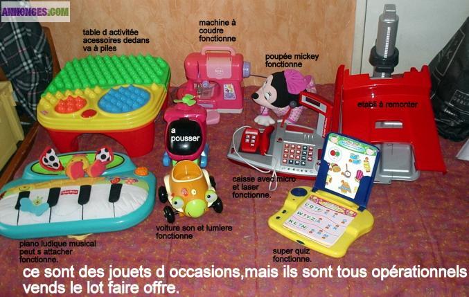 Lot jeux jouets occasions.