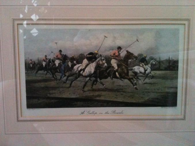 Lot de 4 lithos Anglaises "Sport Polo" 19ème siècle