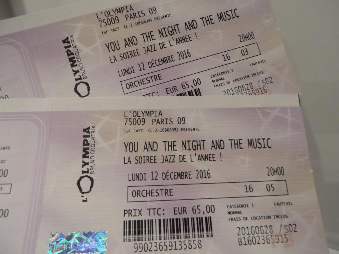 OLYMPIA 12/12/2016 YOU AND NIGTH AND THE MUSIC