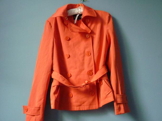 Manteau veste femme orange 40 L TBE