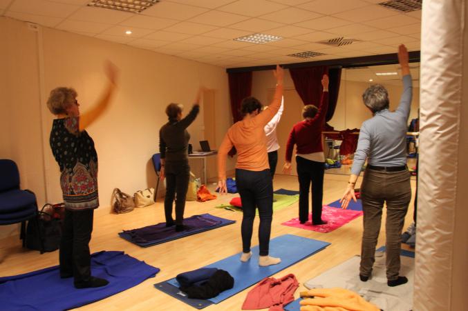 Séance de groupe de lâcher prise