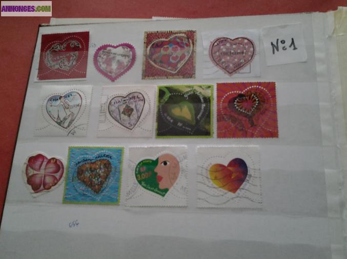 Timbres : les coeurs