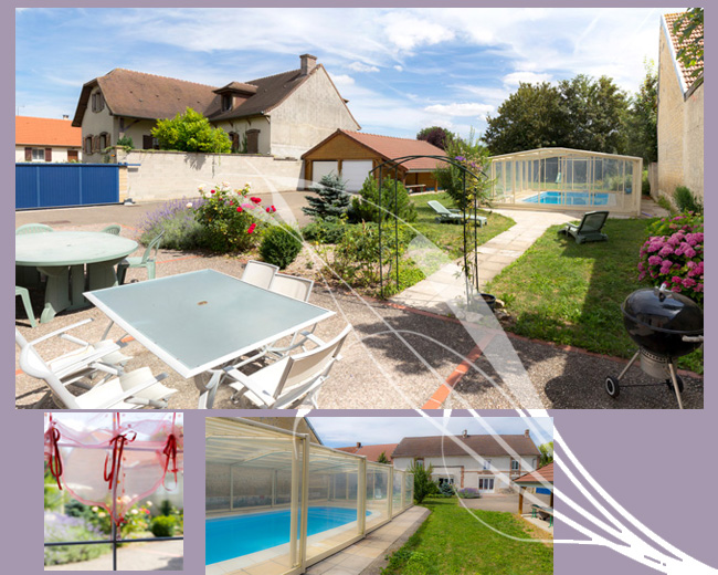 Gîte calme avec piscine en Champagne