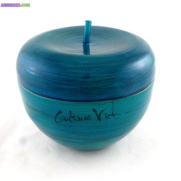 Boîte en bambou en forme de pomme