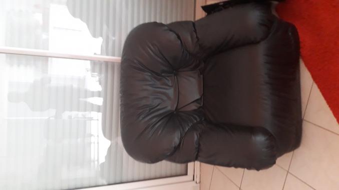 Canape simili cuir noir