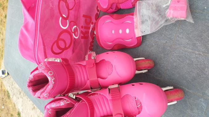 Roller fille rose 